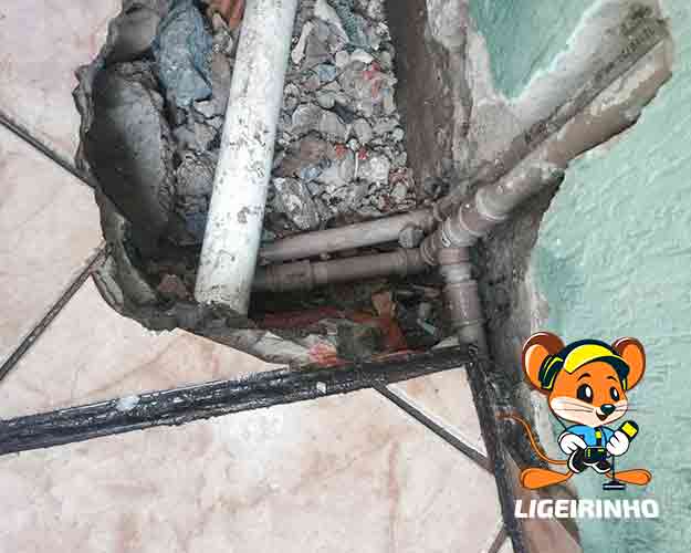 Detecção de vazamento de agua técnico conta alta