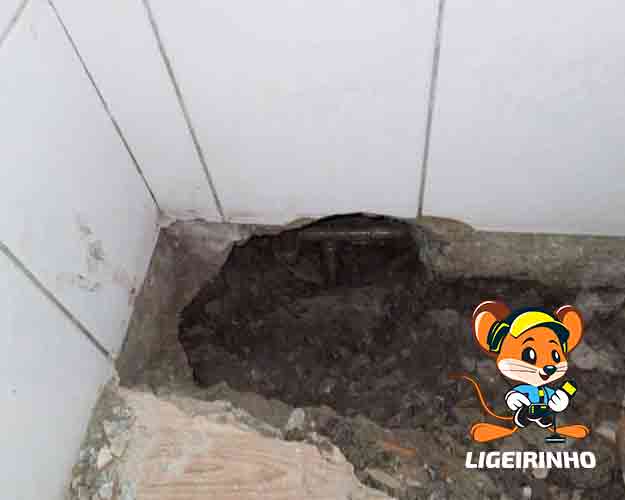 Detecção de vazamento de água na parede, solo, teto, laje e coluna Ligeirinho
